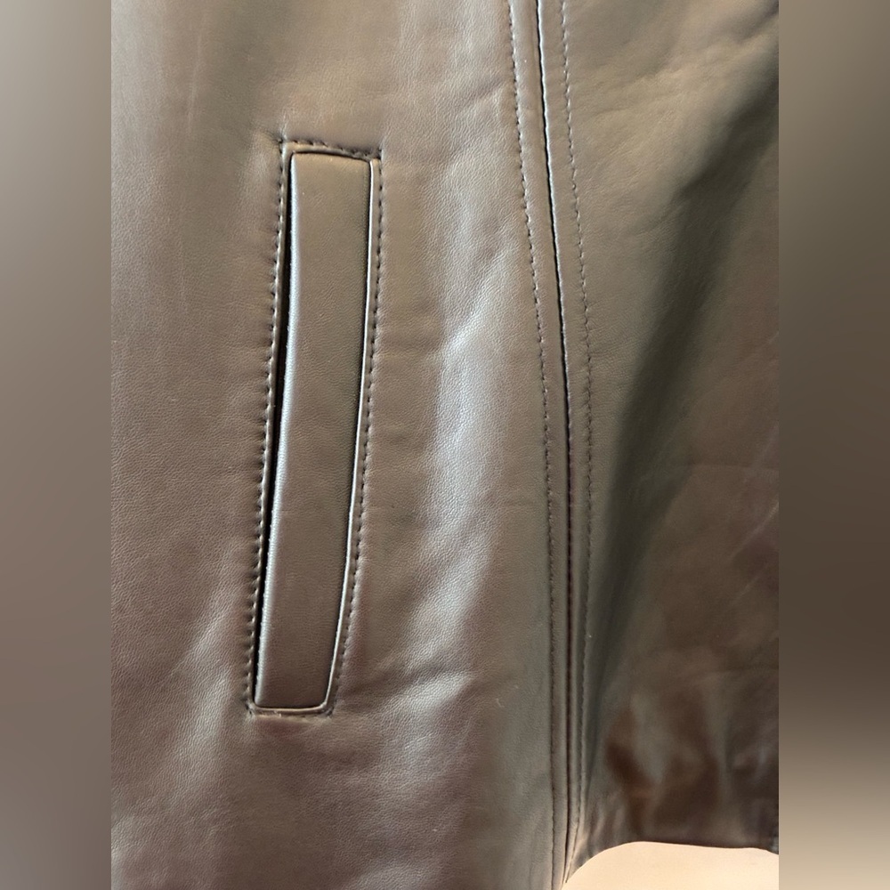 Tanners Avenue lambs leather Italy, size 2 XL black zipper up jacket new /tags - Picture 5 of 10